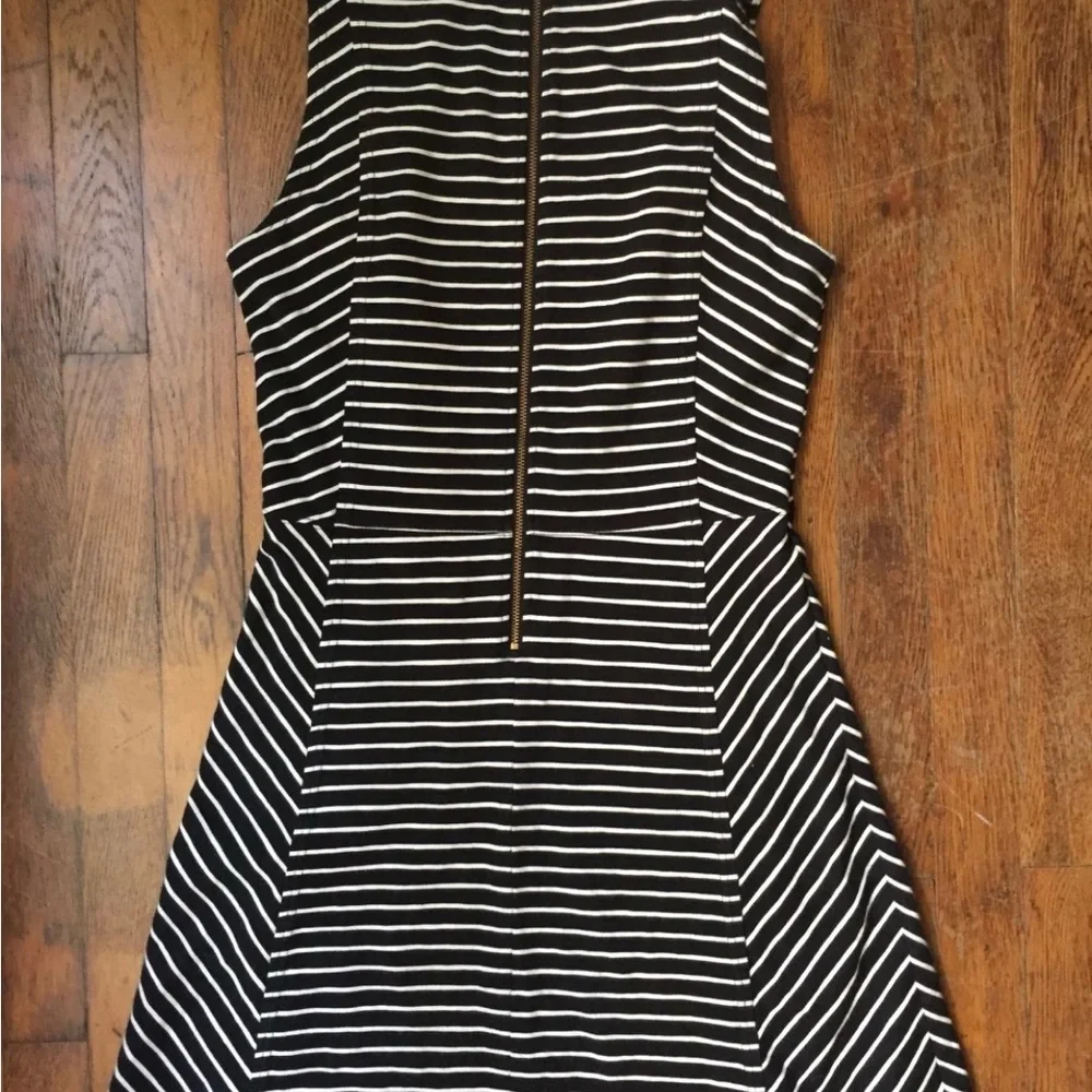 J.Crew Black and White Striped Dress Size XXS